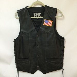 FMC Leather Vest.  Size 40